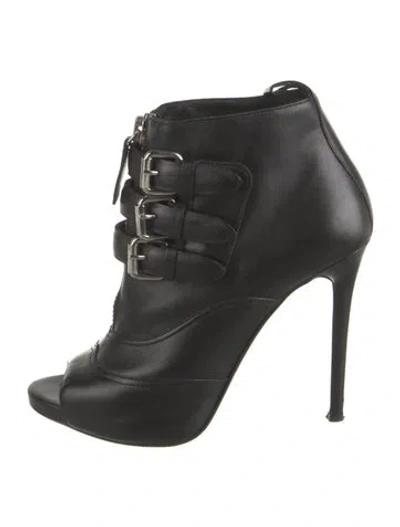 Pre-owned Tabitha Simmons Leather Lace-up Boots In Black