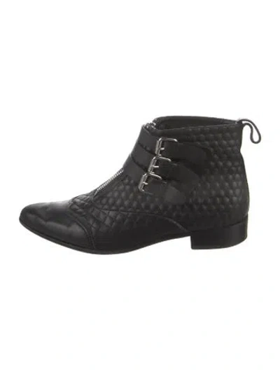 Pre-owned Tabitha Simmons Leather Lace-up Boots In Black
