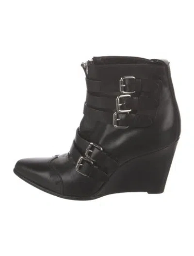 Pre-owned Tabitha Simmons Leather Lace-up Boots In Black