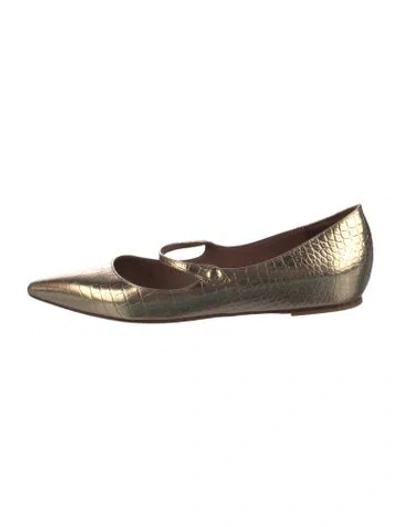 Pre-owned Tabitha Simmons Leather Mary Jane Flats