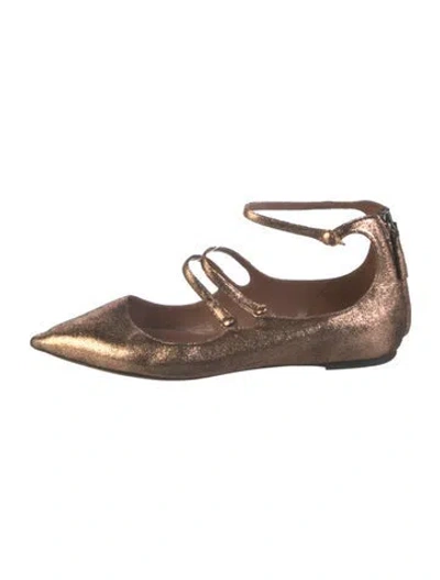 Pre-owned Tabitha Simmons Leather Mary Jane Flats