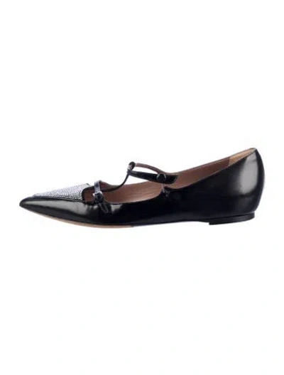 Pre-owned Tabitha Simmons Leather Mary Jane Flats In Blue