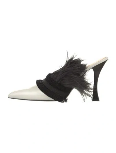 Pre-owned Tabitha Simmons Leather Mules In Black