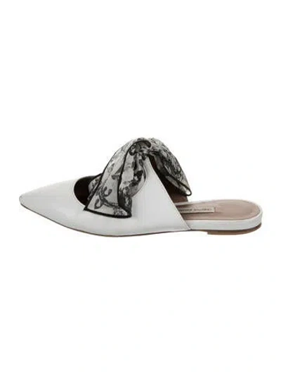 Pre-owned Tabitha Simmons Leather Mules In Silver