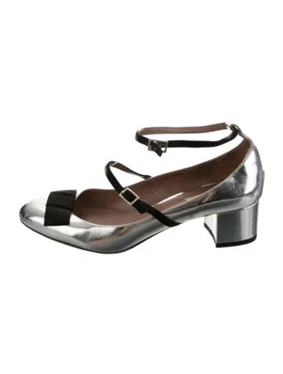 Pre-owned Tabitha Simmons Leather Pumps In Black/silver