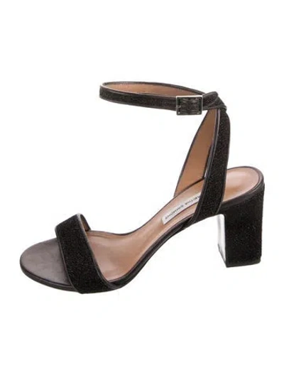 Pre-owned Tabitha Simmons Leather Sandals In Black