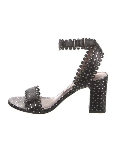 Pre-owned Tabitha Simmons Leather Sandals In Black