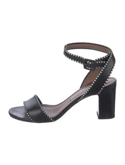 Pre-owned Tabitha Simmons Leather Sandals In Black