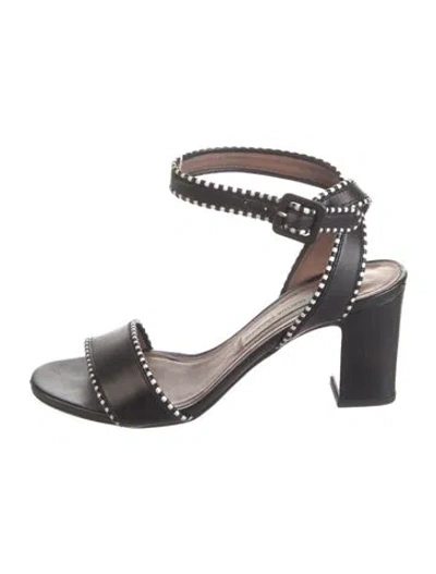 Pre-owned Tabitha Simmons Leather Sandals In Black
