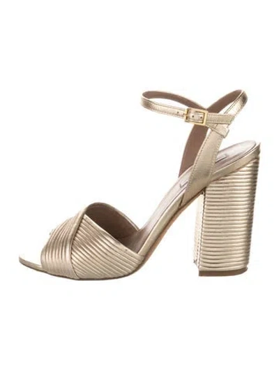 Pre-owned Tabitha Simmons Leather Sandals In Gold