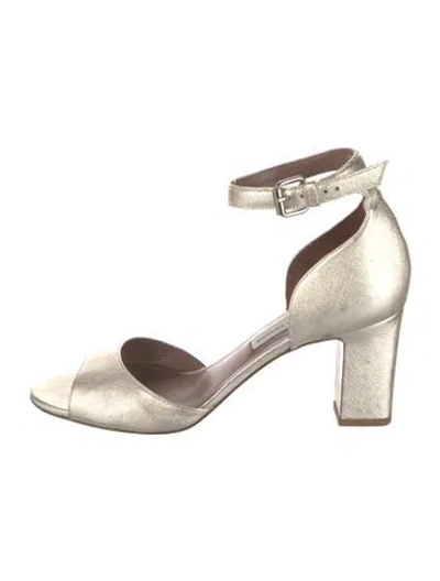 Pre-owned Tabitha Simmons Leather Sandals In Gold/metallic