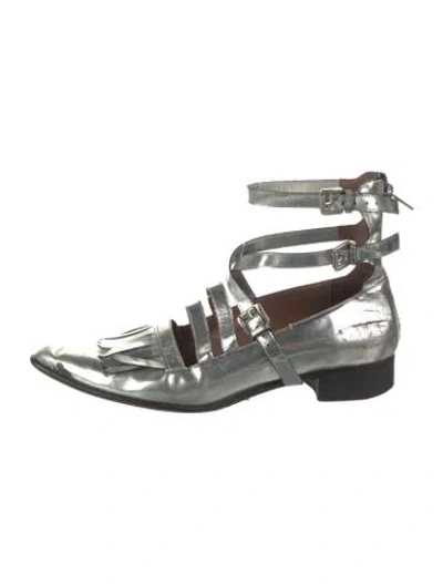 Pre-owned Tabitha Simmons Leather Slingback Flats