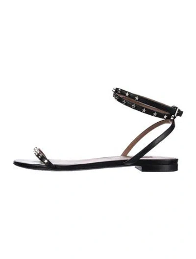 Pre-owned Tabitha Simmons Leather Slingback Flats In Black