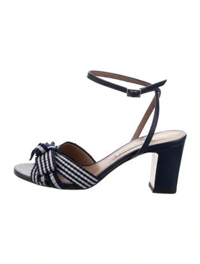 Pre-owned Tabitha Simmons Leather Striped Sandals In Blue