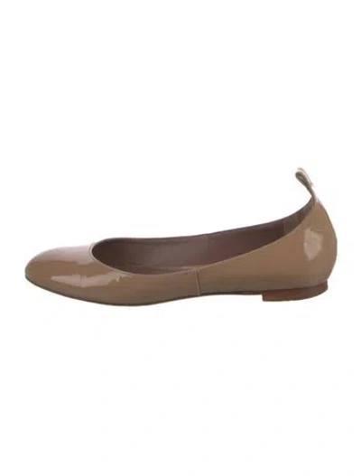 Pre-owned Tabitha Simmons Patent Leather Flats In Neutral