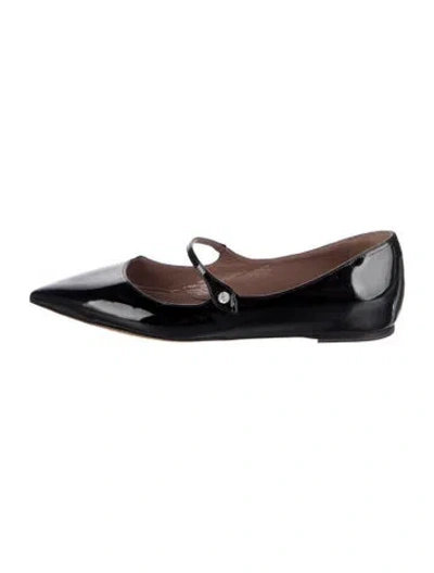 Pre-owned Tabitha Simmons Patent Leather Mary Jane Flats In Black