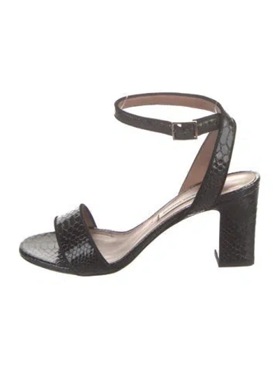 Pre-owned Tabitha Simmons Patent Leather Sandals In Blue