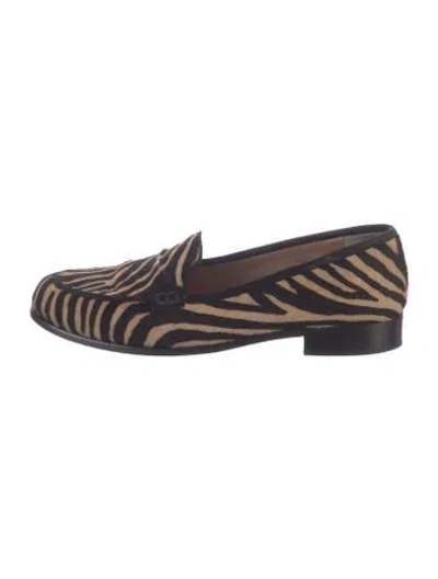 Pre-owned Tabitha Simmons Ponyhair Animal Print Loafers