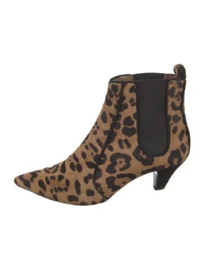 Pre-owned Tabitha Simmons Ponyhair Animal Print Pumps In Brown