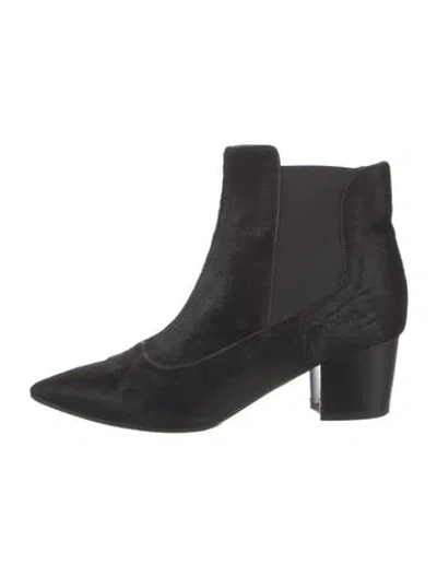 Pre-owned Tabitha Simmons Ponyhair Chelsea Boots In Black
