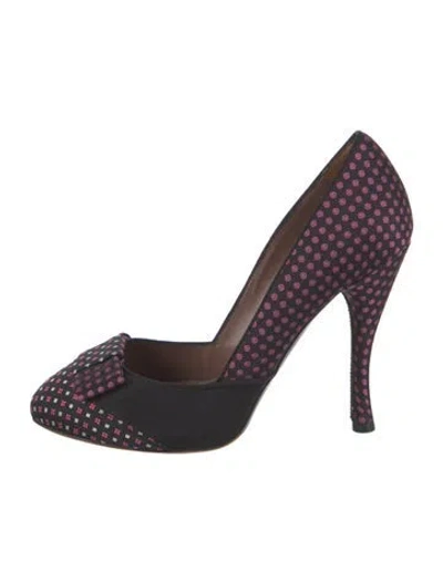 Pre-owned Tabitha Simmons Printed D'orsay Pumps In Multi