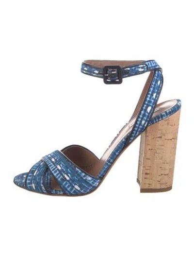 Pre-owned Tabitha Simmons Printed Sandals In Multi