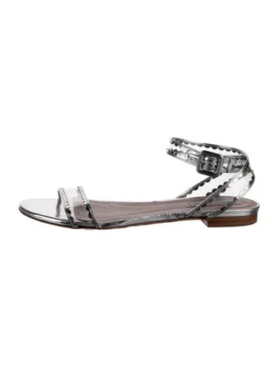 Pre-owned Tabitha Simmons Pvc Scalloped Accent Sandals