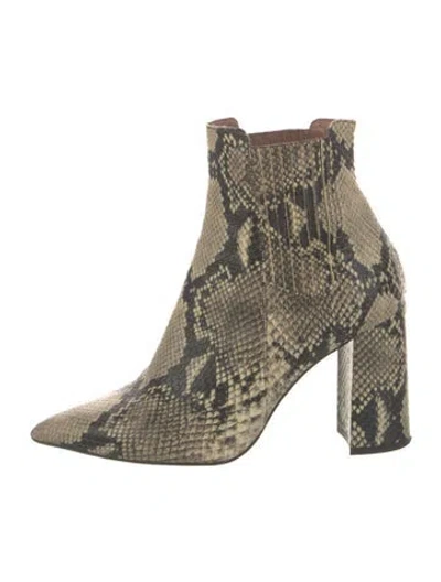 Pre-owned Tabitha Simmons Snakeskin Animal Print Chelsea Boots In Neutral