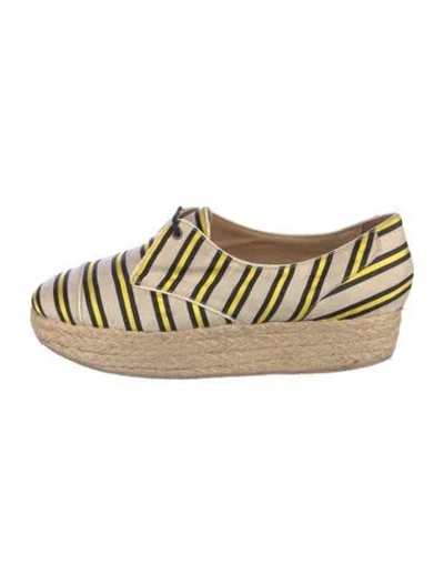 Pre-owned Tabitha Simmons Striped Espadrilles In Neutral