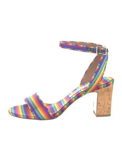 Pre-owned Tabitha Simmons Striped Sandals In Blue