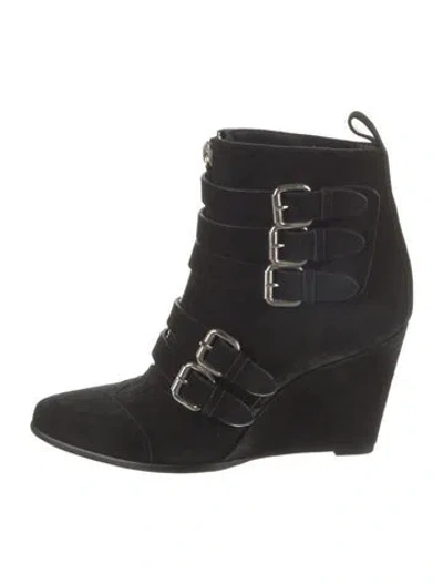 Pre-owned Tabitha Simmons Suede Boots In Black