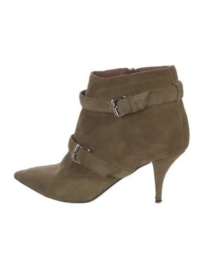 Pre-owned Tabitha Simmons Suede Boots In Green