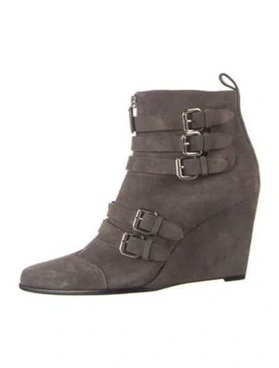 Pre-owned Tabitha Simmons Suede Boots In Grey