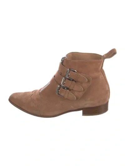 Pre-owned Tabitha Simmons Suede Boots In Neutral