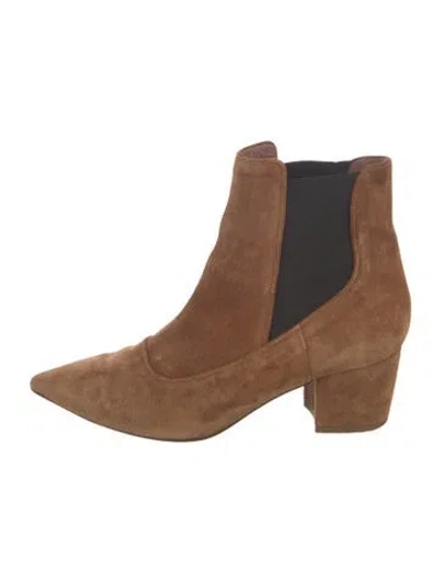 Pre-owned Tabitha Simmons Suede Chelsea Boots In Brown