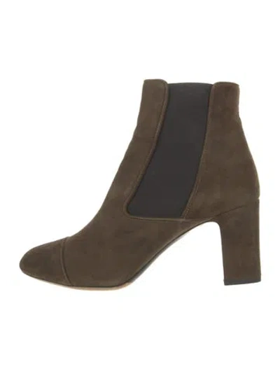 Pre-owned Tabitha Simmons Suede Colorblock Pattern Chelsea Boots In Brown