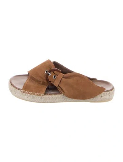 Pre-owned Tabitha Simmons Suede Espadrilles In Brown
