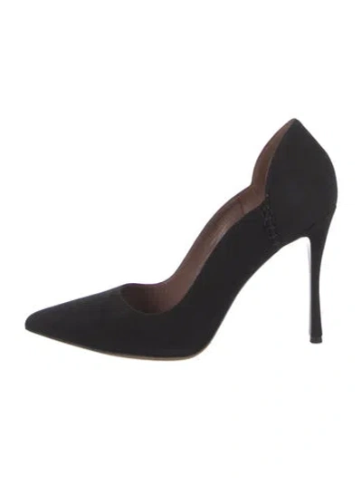 Pre-owned Tabitha Simmons Suede Pumps In Black