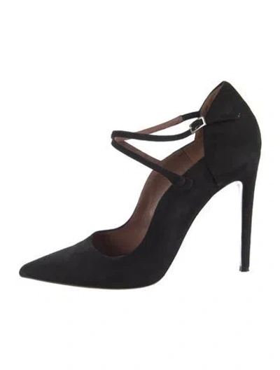 Pre-owned Tabitha Simmons Suede Pumps In Black