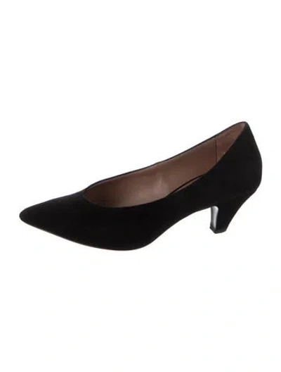 Pre-owned Tabitha Simmons Suede Pumps In Black