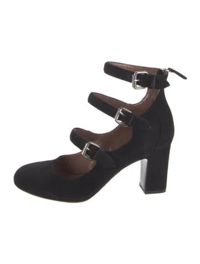 Pre-owned Tabitha Simmons Suede Pumps In Black