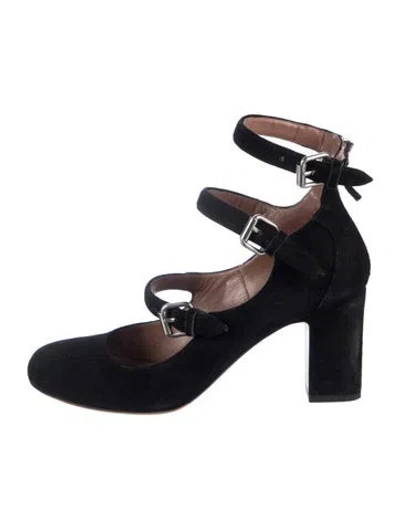 Pre-owned Tabitha Simmons Suede Pumps In Black