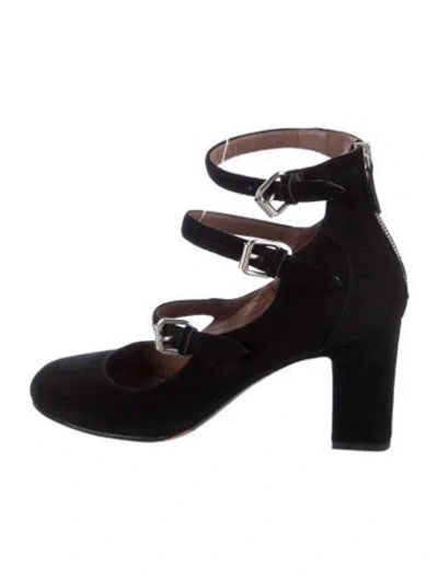 Pre-owned Tabitha Simmons Suede Pumps In Black