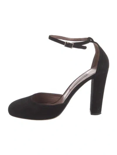 Pre-owned Tabitha Simmons Suede Pumps In Black