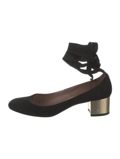 Pre-owned Tabitha Simmons Suede Pumps In Black