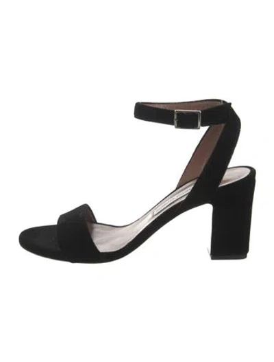 Pre-owned Tabitha Simmons Suede Sandals In Black