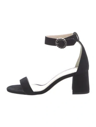 Pre-owned Tabitha Simmons Suede Sandals In Black