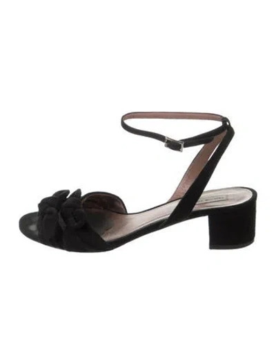 Pre-owned Tabitha Simmons Suede Sandals In Black