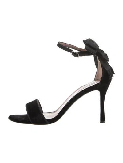 Pre-owned Tabitha Simmons Suede Sandals In Black