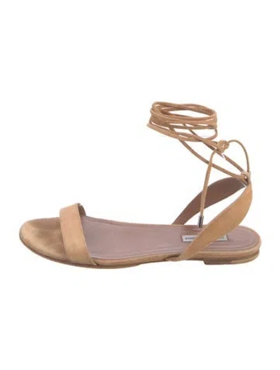 Pre-owned Tabitha Simmons Suede Sandals In Brown